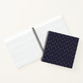 Carnet Motif Hexagon bleu (Intérieur)