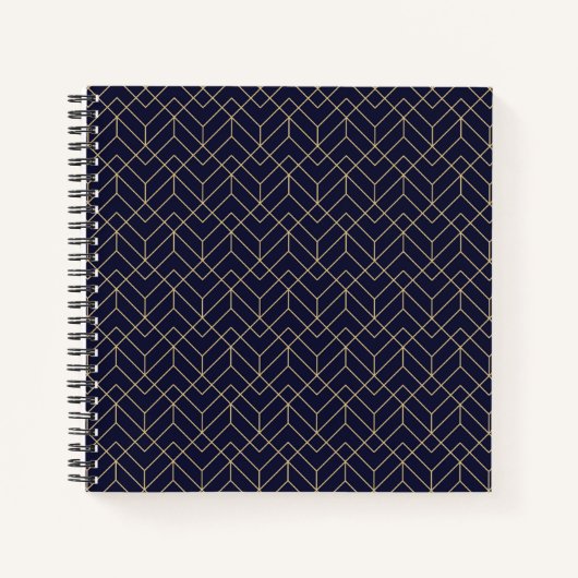 Carnet Motif Hexagon bleu (Devant)
