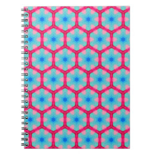 Carnet Motif Hexagon rose