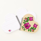 Carnet Motif hongrois de broderie, "Matyó" - rose (Intérieur)