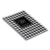 Carnet motif Houndstooth avec monogramme personnal (Côté Droit)