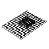 Carnet motif Houndstooth avec monogramme personnal (Côté gauche)