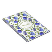 Carnet Motif Hydrangea Bleue (Côté Droit)