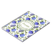 Carnet Motif Hydrangea Bleue (Côté gauche)