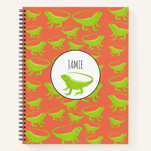 Carnet Motif Iguana Lizard personnalisé (Devant)