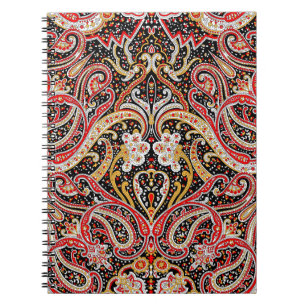Carnet motif indien traditionnel paisley
