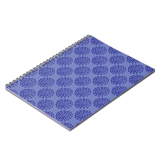 Carnet Motif Indigo bleu foncé rayé sur bleu (Côté gauche)