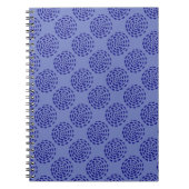 Carnet Motif Indigo bleu foncé rayé sur bleu (Devant)