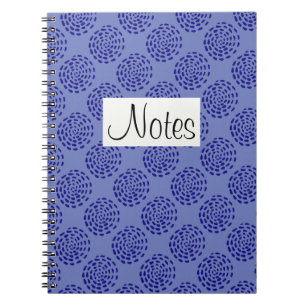 Carnet Motif Indigo bleu foncé rayé sur bleu