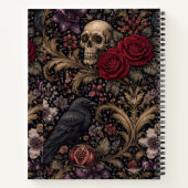 Carnet Motif inspiré de William Morris Crânes gothiques (Dos)