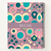 Carnet Motif isométrique Kawai Circle Rose Navy (Dos)