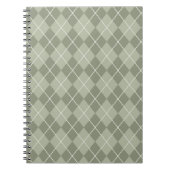 Carnet Motif Jacquard vert (Devant)