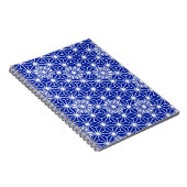 Carnet Motif japonais Asanoha - bleu cobalt (Côté Droit)