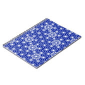 Carnet Motif japonais Asanoha - bleu cobalt (Côté gauche)