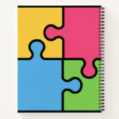 Carnet Motif Jigsaw avec nom modifiable (Dos)