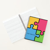 Carnet Motif Jigsaw avec nom modifiable (Intérieur)