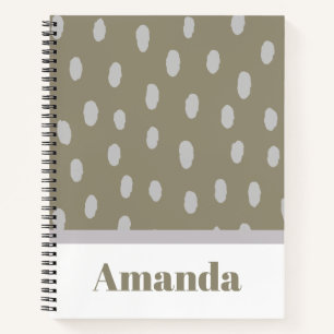 Carnet Motif joli à pois dessiné à la main