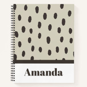 Carnet Motif joli à pois dessiné à la main