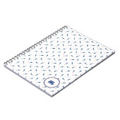 Carnet Motif joli cône de glace Monogramme personnalisé (Côté gauche)