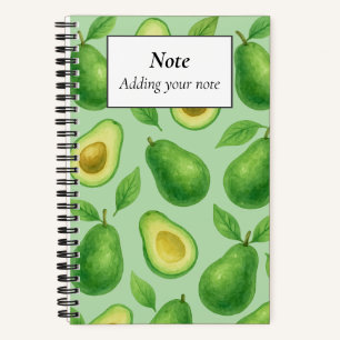 Carnet Motif joli d'avocat Cadeau de fruit esthétique v