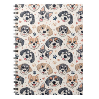 Carnet Motif joli visage de chiot pour enfants pour les a