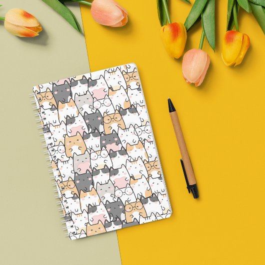 Carnet Motif Kawaii Cute Cats