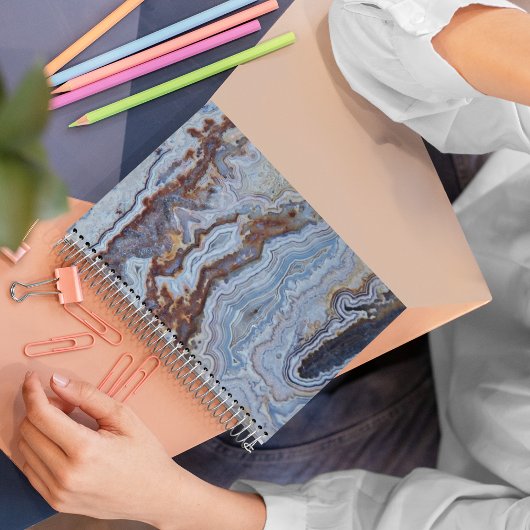 Carnet Motif Lace Agate Rock