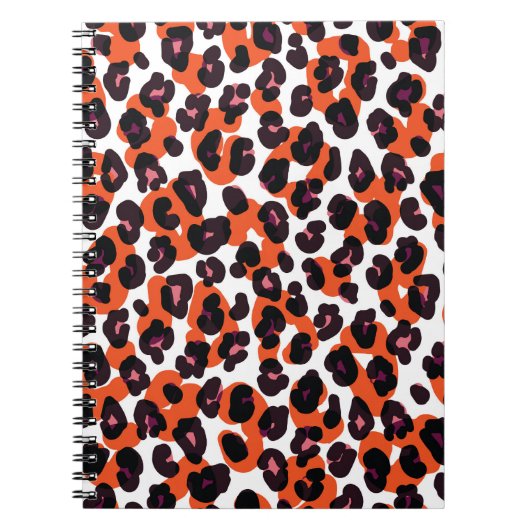 Carnet Motif Léopard coloré : Design sans couture. (Devant)