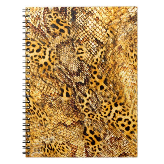 Carnet Motif léopard et serpent (Devant)