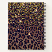 Carnet Motif léopard marron noir doré bronze (Dos)