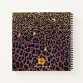 Carnet Motif léopard motivation brun noir (Dos)