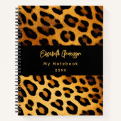 Carnet Motif léopard noir (Devant)
