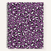 Carnet Motif léopard, Spots léopards, Leopard pourpre (Devant)