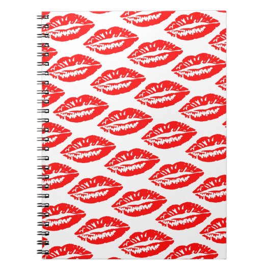 Carnet Motif Lèvres Rouges (Devant)