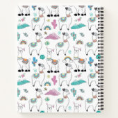 Carnet Motif Llama Cartoon mignon (Dos)