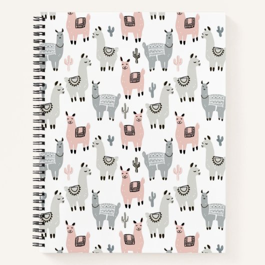 Carnet Motif Llamas souriant (Devant)