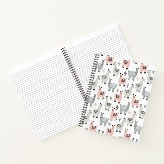 Carnet Motif Llamas souriant (Intérieur)