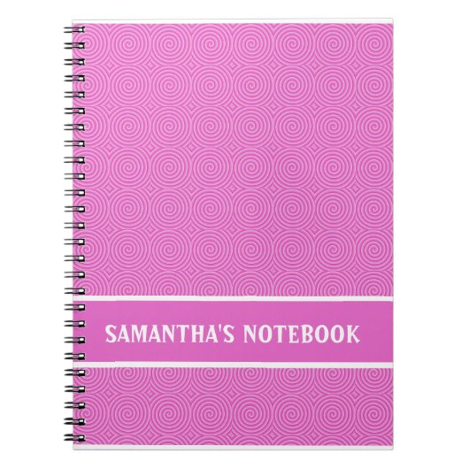 Carnet Motif Lollypop rose (Devant)