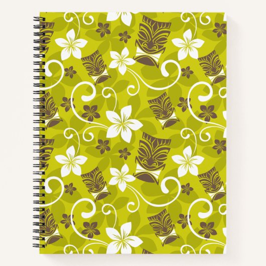 CARNET MOTIF LUAU TIKI (Devant)