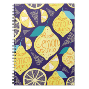 Carnet Motif lumineux de citrons et de clous de girofle s