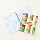 Carnet Motif Macaron coloré personnalisé empilé (Intérieur)