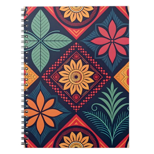 Carnet Motif magique Fleurs (Devant)