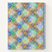 Carnet Motif Mandala Blanc Sur Des Tons Bijoux Colorés (Dos)