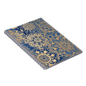 Carnet Motif Mandala bleu et or (Côté Droit)