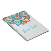 Carnet Motif mandala coloré nom marocain (Côté Droit)