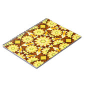 Carnet Motif Mandala, tons marron et or (Côté gauche)
