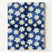 Carnet Motif Marguerites sur Denim (Dos)