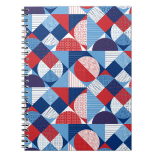 Carnet Motif marin géométrique marine d'été