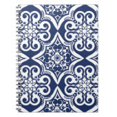 Carnet Motif marocain bleu et blanc (Devant)