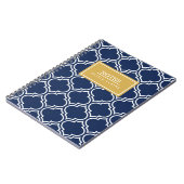 Carnet Motif Marocain Gold Nom Modèle (Côté gauche)